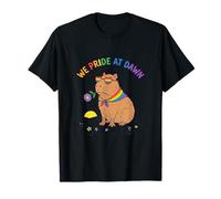 We Pride At Dawn LGBTQ Capybara Rainbow Cute T-Shirt