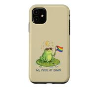 We Pride At Dawn LGBTQ Frog Moon Stars Cute Rainbow Case for iPhone 11