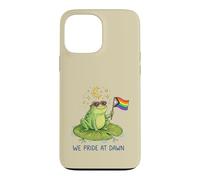 We Pride At Dawn LGBTQ Frog Moon Stars Cute Rainbow Case for iPhone 13 Pro Max