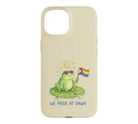 We Pride At Dawn LGBTQ Frog Moon Stars Cute Rainbow Case for iPhone 15