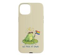 We Pride At Dawn LGBTQ Frog Moon Stars Cute Rainbow Case for iPhone 15 Plus