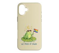 We Pride At Dawn LGBTQ Frog Moon Stars Cute Rainbow Case for iPhone 16 Plus