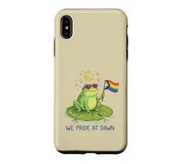 We Pride At Dawn LGBTQ Frog Moon Stars Cute Rainbow Case for iPhone XS Max