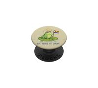 We Pride At Dawn LGBTQ Frog Moon Stars Cute Rainbow PopSockets Adhesive PopGrip