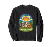 We Pride At Dawn LGBTQ Raccoon Possum Capybara Cute Sweatshirt