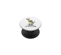 We Proof At Dawn Funny Frog Meme Baking Dough Bread Making PopSockets Adhesive PopGrip