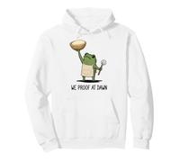 We Proof At Dawn Funny Frog Meme Baking Dough Bread Making Pullover Hoodie
