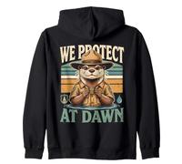 We Protect At Dawn Wildlife Otter Zip Hoodie