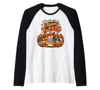 We Put The Team in Turkey Thanksgiving Workplace Humor Raglan Baseball Tee