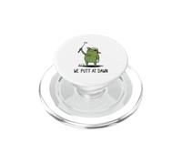We Putt At Dawn Frog Funny Frog Meme Golf Lover Golfing PopSockets PopGrip for MagSafe