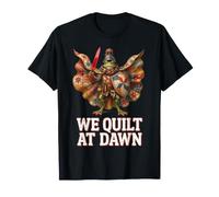 We Quilt At Dawn Cute Frog Quilting Sewing Hobby T-Shirt