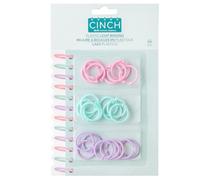 We R Cinch Plastic Loop Binding 24/Pkg-Pink, Lilac & Blue