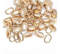 We R Makers Crop-a-Dile Eyelets Oval Gold - for Hole Punch - 50 pcs | 0.59 x 0.35" Head, 0.39 x 0.17" Center, Paper, Cardstock, Ribbon, Cord , Scrapbooking, Cards, Labels, Journaling
