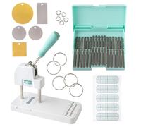 We R Makers, Jewelry Press Kit Machine, Includes 1 Jewelry Press, 34 piece Metal Stamping Kit, and Alignment Stickers