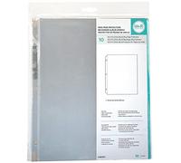 We R Makers Punched Pockets 8.5 x 11 inches (Approx. A4 Format) - 10 Page Protectors for 3-Ring Binders, Photo Albums and Scrapbooks - Transparent and Acid-Free