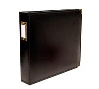 We R Memory Keepers 12 x 12-inch We R Faux Leather 3-Ring Binder, Black