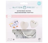 We R Memory Keepers Button Press Refill Pack Heart, Includes Materiels for 9 Heart Buttons 58mm (27 Pieces Total) Create DIY Custom Buttons for Backpacks, Purses, Bags, Pins, Badges, and Keychains