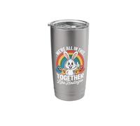 We’re All in This Together Funny Bunny Rainbow Stainless Steel Insulated Tumbler