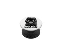 We’re All Mad Here Gamer Cheshire Cat Glitch Design PopSockets Adhesive PopGrip