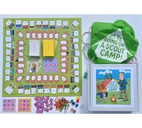 We’re Going on a Scout Camp! Scout board game. Race to pack your rucksack, fill your tent and reach the mess tent!