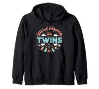 We’re Having Twins Announcement Design Zip Hoodie