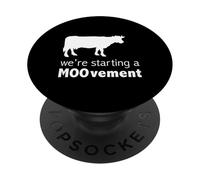 We’re Starting a MOOvement Funny Cow Design PopSockets Adhesive PopGrip