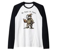 We Read at Dawn Badger Fantasy Fiction Novel Reader Funny Raglan Baseball Tee