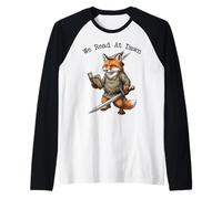 We Read at Dawn Fox Fantasy Fiction Novel Reader Funny Raglan Baseball Tee