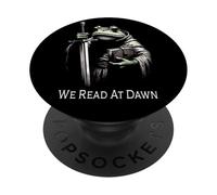 We Read at Dawn Frog | Fantasy Fiction Novel Reader Funny PopSockets Adhesive PopGrip