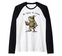 We Read at Dawn Frog Fantasy Fiction Novel Reader Funny Raglan Baseball Tee