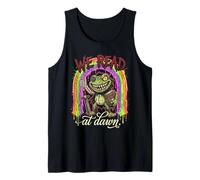 We Read At Dawn Funny Zombie Frog Reader Tank Top
