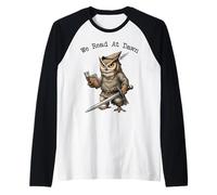 We Read at Dawn Owl Fantasy Fiction Novel Reader Funny Raglan Baseball Tee