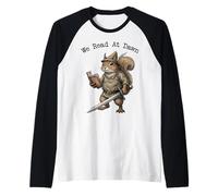We Read at Dawn Squirrel Fantasy Fiction Novel Reader Funny Raglan Baseball Tee