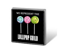 We Represent The Lollipop Brooch Pins for Men Women Square Badge Collar Lapel Pins for Dress Jacket Accessories