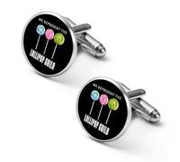 We Represent The Lollipop Fashion Cufflinks for Men Classic Shirts Cuff Links Set for Wedding Business 1.7cm