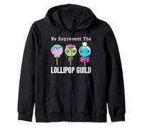 We Represent The Lollipop Guild Wizard-Of-Oz Cute Candy Zip Hoodie