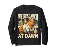 We Research At Dawn Capybara Scientist Long Sleeve T-Shirt