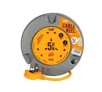 WE Retail Compact 5m 13A Professional Extension Reel with 3 Sockets and Thermal Overload Protection - Perfect for Toolbags - Rucksacks - Neat Portable Power on The go- ECR05