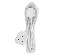 WE Retail One Socket Extension Lead, 5 Metre Cable, 1-Way Plug Extension Cable, Power Strip, White,13A, 3120W, 1 socket, 5m, EL1G5M