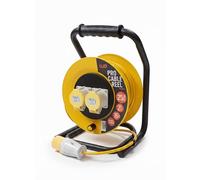 WE Retail Ultra-Tough 25m 110V Professional Extension Reel with 2 Power Sockets - Perfect for Workshops, Construction Sites & Outdoor Use, Site Ready Extra Strong Frame- ECR25HD110