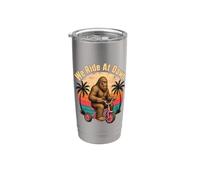 We Ride At Dawn Bigfoot Riding Tricycle Sunset Meme Stainless Steel Insulated Tumbler