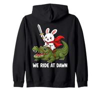 We Ride At Dawn Bunny Alligator Knight Zip Hoodie