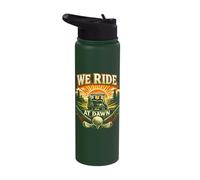 We Ride at Dawn Casual Golfer Golf Golfing Funny Humor Stainless Steel Insulated Water Bottle
