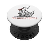 We Ride at Dawn Funny Frog and Snail PopSockets Adhesive PopGrip