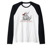 We Ride at Dawn Funny Frog and Snail Raglan Baseball Tee