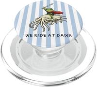 We Ride at Dawn Funny Grumpy Frog Squid Meme Blue Striped PopSockets PopGrip for MagSafe