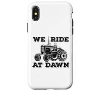 We Ride At Dawn | Funny Lawnmower Slogan | Tractor Mower Case for iPhone X/XS