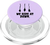 We Ride at Dawn Funny Witches Broom Halloween Costume Humor PopSockets PopGrip for MagSafe