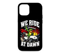 We Ride At Dawn Golf Cart Frog Golfing Dad Joke Case for iPhone 12/12 Pro