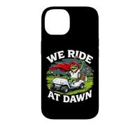 We Ride At Dawn Golf Cart Frog Golfing Dad Joke Case for iPhone 14